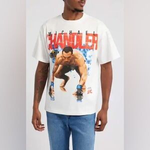 UFC White and Red Graphic Tee